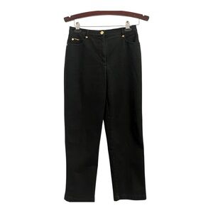 St. John Sport by Marie Gray Black High-waisted Straight Leg Jeans size6